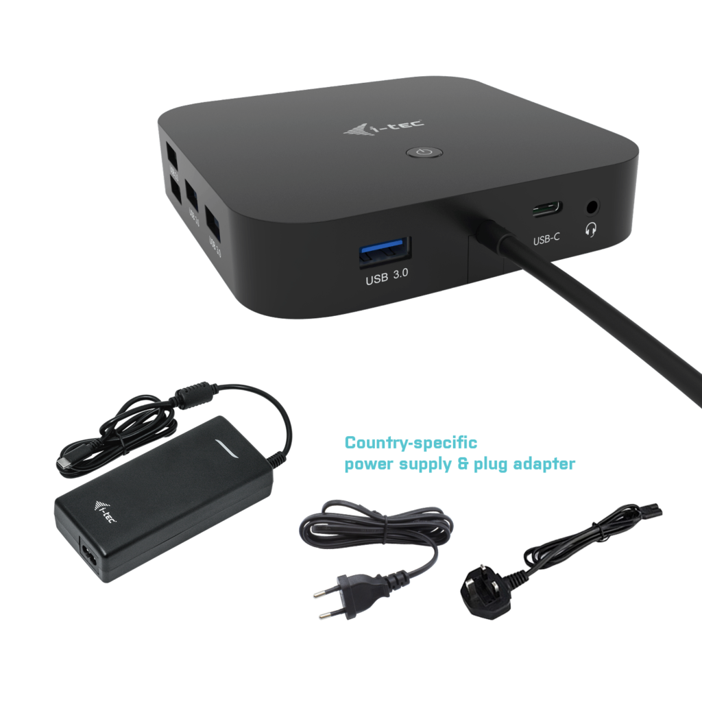 i-tec USB-C HDMI DP Docking Station mit 100W PD & B-Ware i-tec Universal Charger 112 W