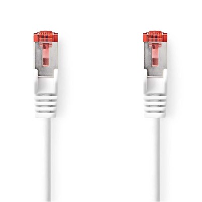Nedis Cat 6 Kabel | RJ45 Stecker | RJ45 Stecker | S/FTP B-Ware | rund | LSZH / PVC | Weiss | Verpackung mit Sichtfenster