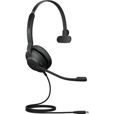 Jabra Evolve2 40 SE, Einseitiges Headset, Kabelgebunden Incl. Verlängerungskabel (1,2 m), USB-C-Anschluss, 3 Mikrofone, Geräuschisolierendes Design, U