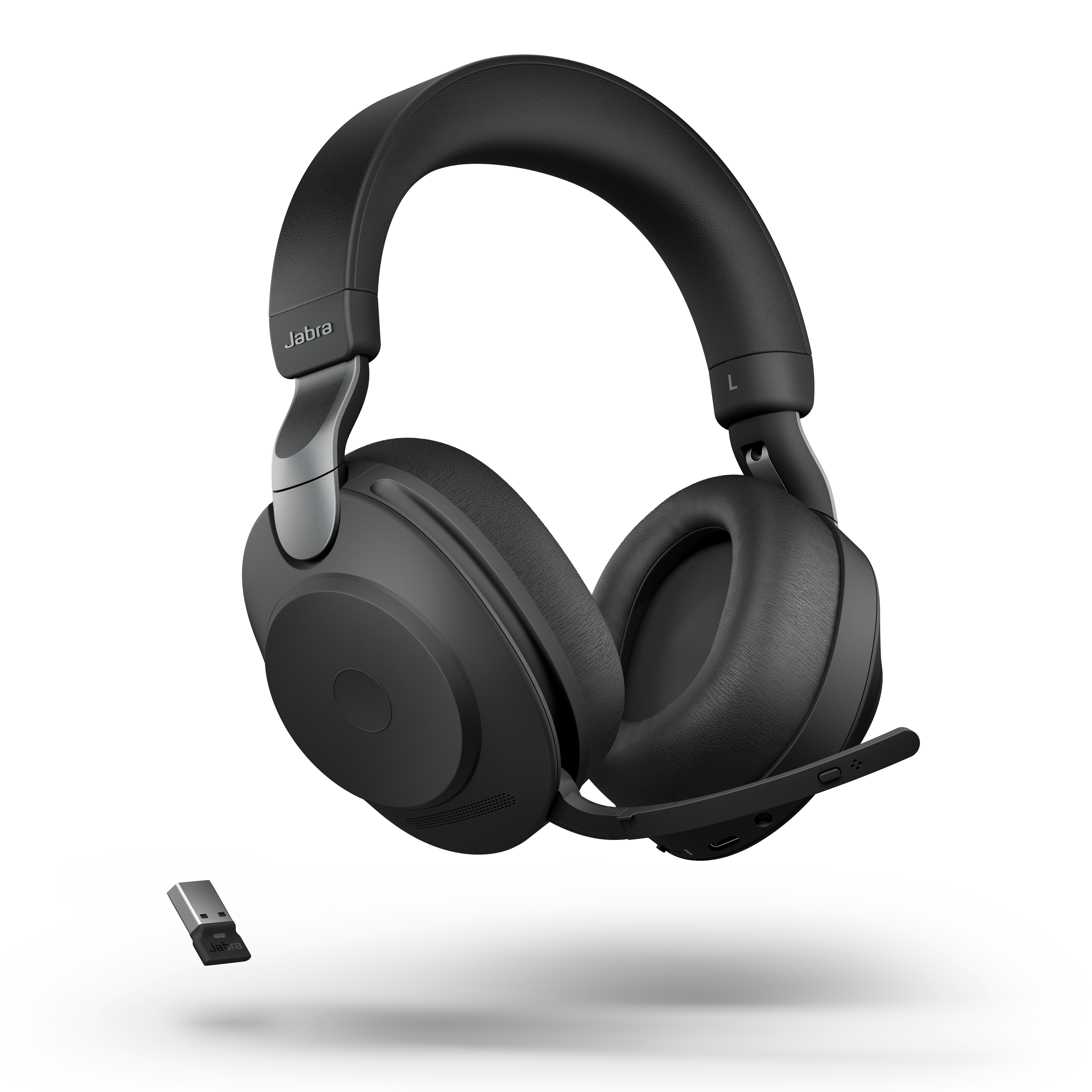 Thumbnail - Jabra Evolve2 85 Headset, Stereo, kabellos, schwarz Bluetooth, inkl. Link 380 USB-A, inkl. Ladestation, Optimiert Micros...