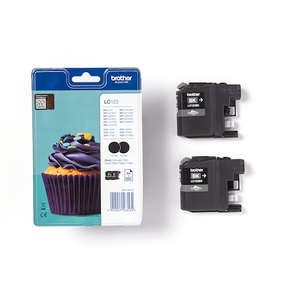 Brother LC-123BK Tintenpatronen 2er-Pack in Schwarz für je 600 Seiten | Für Kompatibilität, siehe-Artikel-Beschreibung