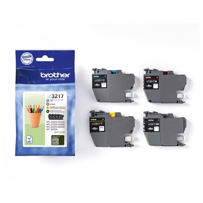 Brother LC-3217 Tintenpatronen 4er-Pack Schwarz, Cyan, Magenta & Gelb | Für Kompatibilität, siehe Artikel-Beschreibung