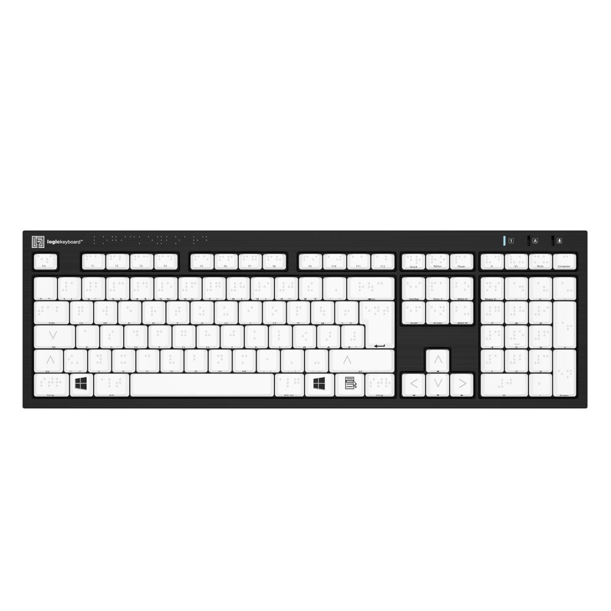 LogicKeyboard PC NERO Slimline Braille-Tastatur DE