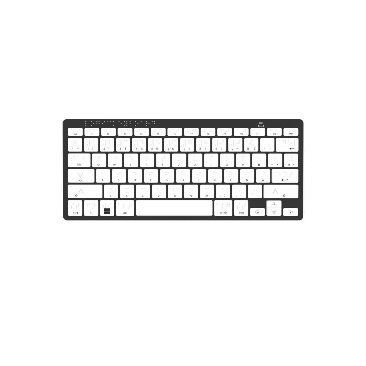LogicKeyboard PC Nero Slimeline Braille-Tastatur mit Großdruck-Tasten
