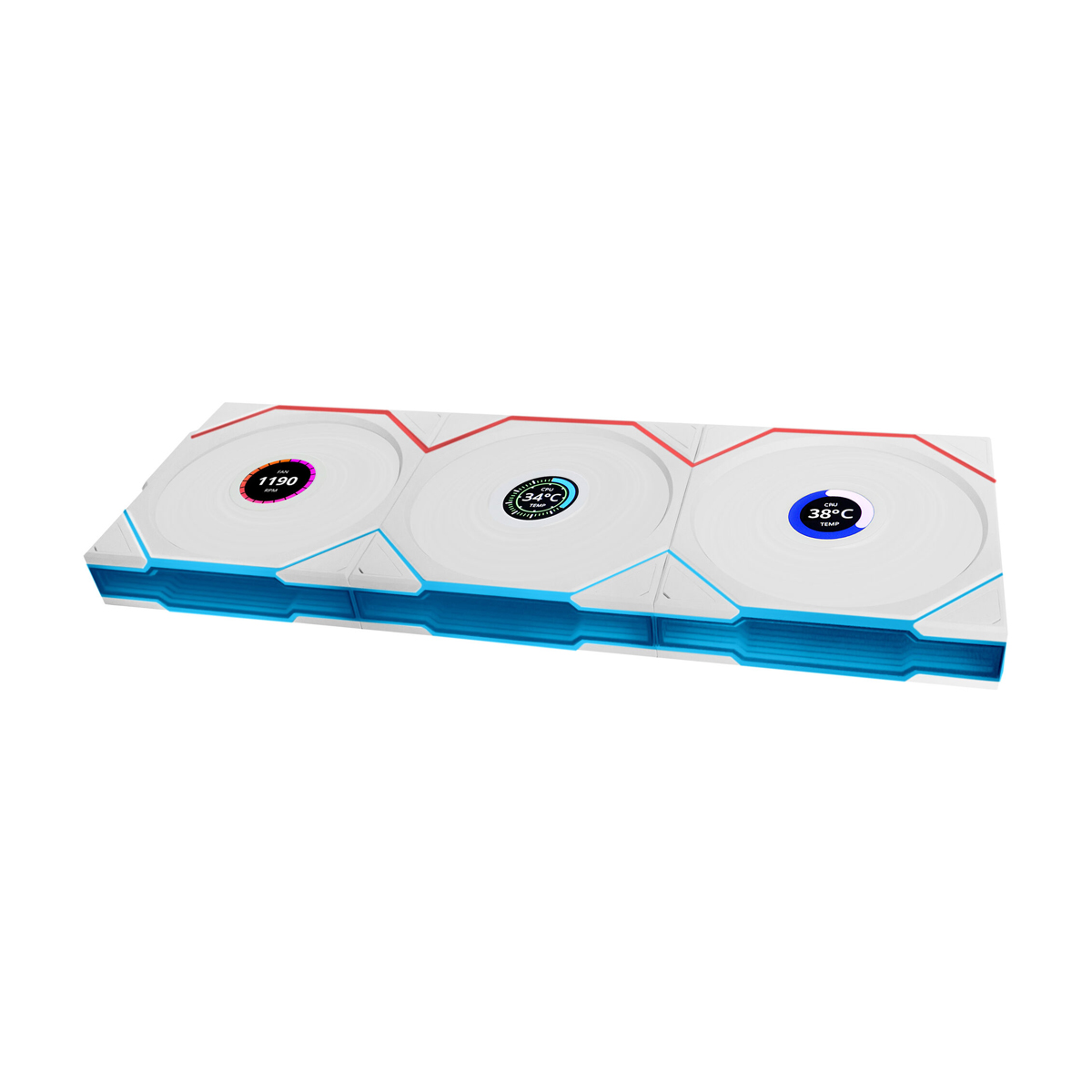 Thumbnail - Lian Li UNI FAN TL120 LCD Wireless White 3-Pack | Gehäuselüfter