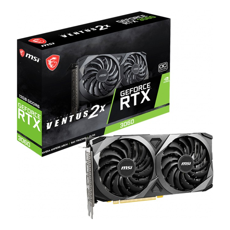 MSI GeForce RTX 3060 VENTUS 2X 12G OCGrafikkarte B-Ware - 3x DisplayPort/1x HDMI
