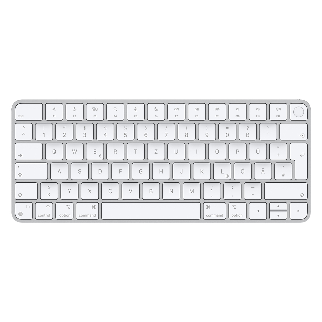 Apple Magic Keyboard weiß mit Touch ID B-Ware weiße Tasten, ohne Ziffernblock