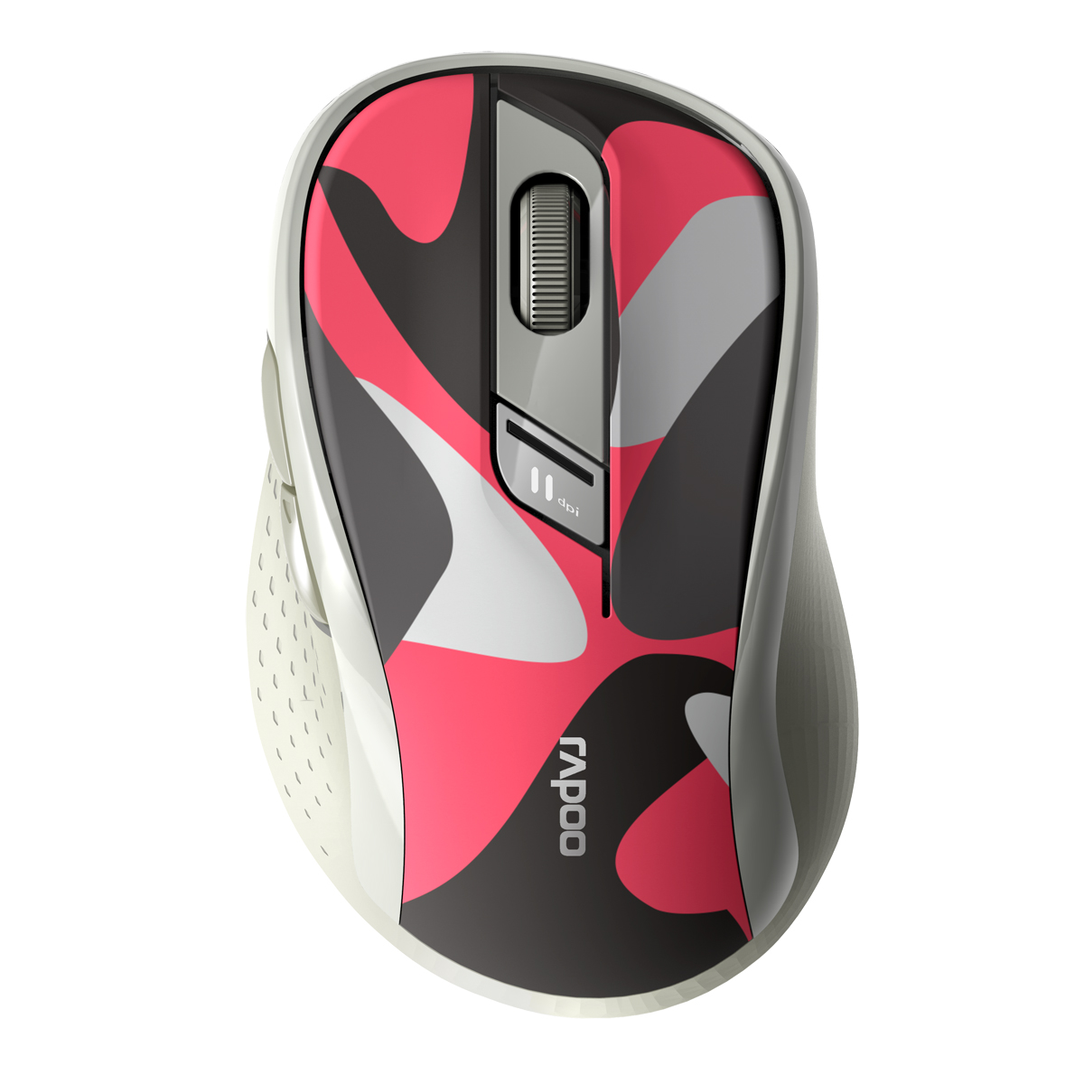 Thumbnail - Rapoo Kabellose lautlose Multi-Mode-Maus "M500", Camouflage/Rot Einstellbarer Sensor mit 1.600 DPI