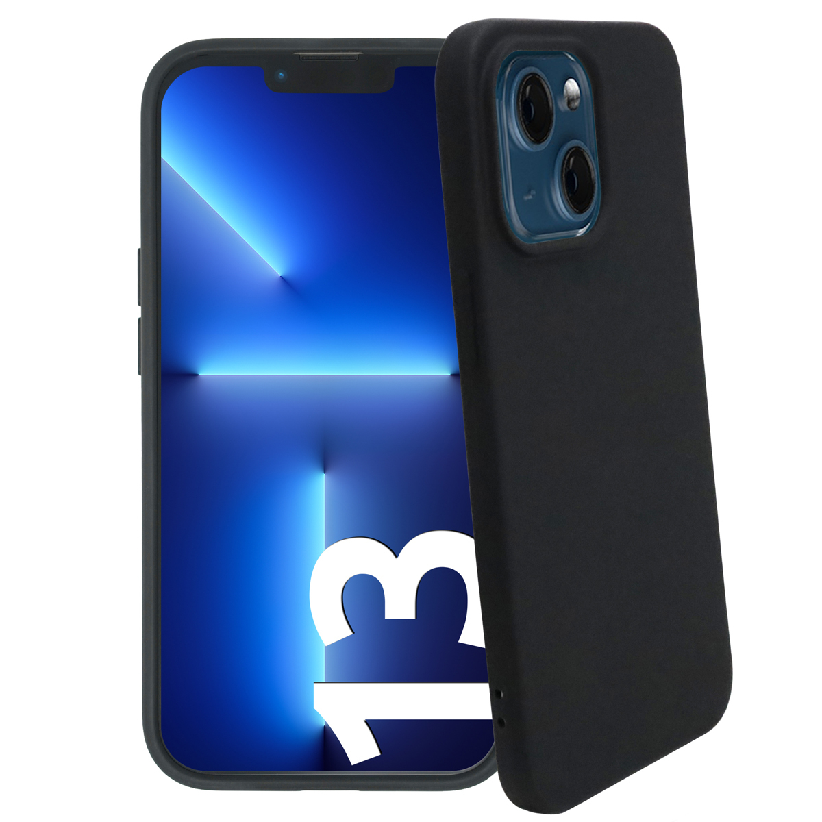 smart engineered Soft-Cover Apple iPhone 13 Matt-Schwarz 