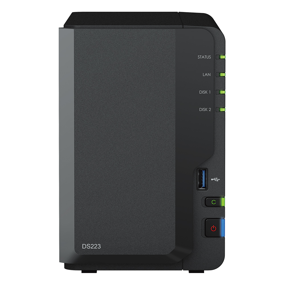 Synology DiskStation DS223 NAS 2-Bay B-Ware 0/2 2,5"/3,5" SATA HDD/SSD, 1x Gigabit LAN, 3x USB 3.0, 2GB RAM