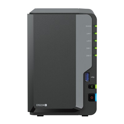 Synology DiskStation DS224+ NAS 2-Bay B-Ware 2,5″/3,5″ SATA HDD/SSD, 2x Gigabit LAN, 2x USB 3.0, 2GB RAM