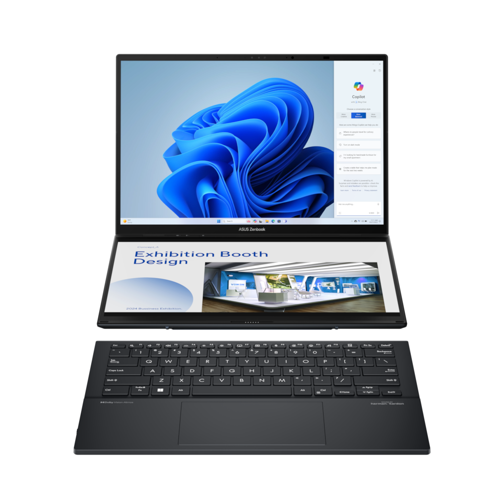 ASUS Zenbook Duo OLED UX8406MA-PZ073W B-Ware - 14" WQXGA+ OLED, Ultra 7-155H, 16GB RAM, 1TB SSD, Intel Arc, Windows 11