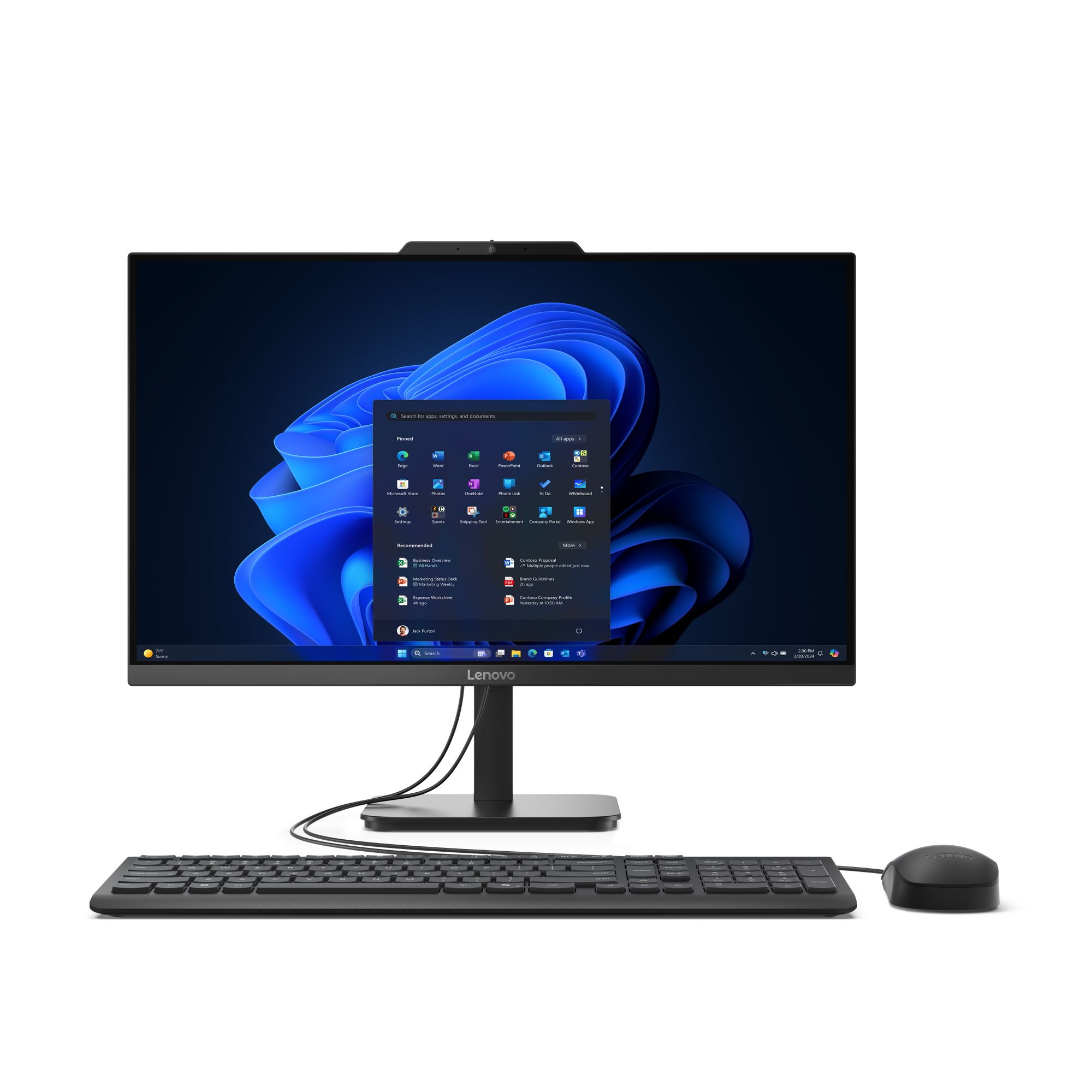 Lenovo ThinkCentre V100 AiO 13BE000CGE B-Ware - 60,5cm (23,8") FHD-Display - N100, 8GB RAM, 256GB SSD, UHD Grafik, W11Pr...