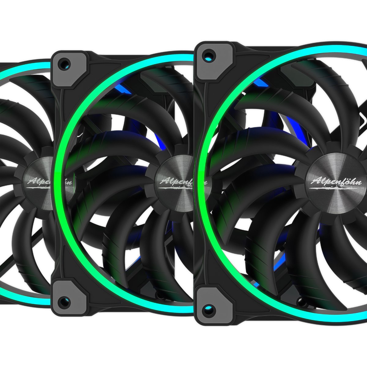 Alpenföhn Wing Boost 3 ARGB Triple - 140mm Gehäuselüfter (3er-Pack)