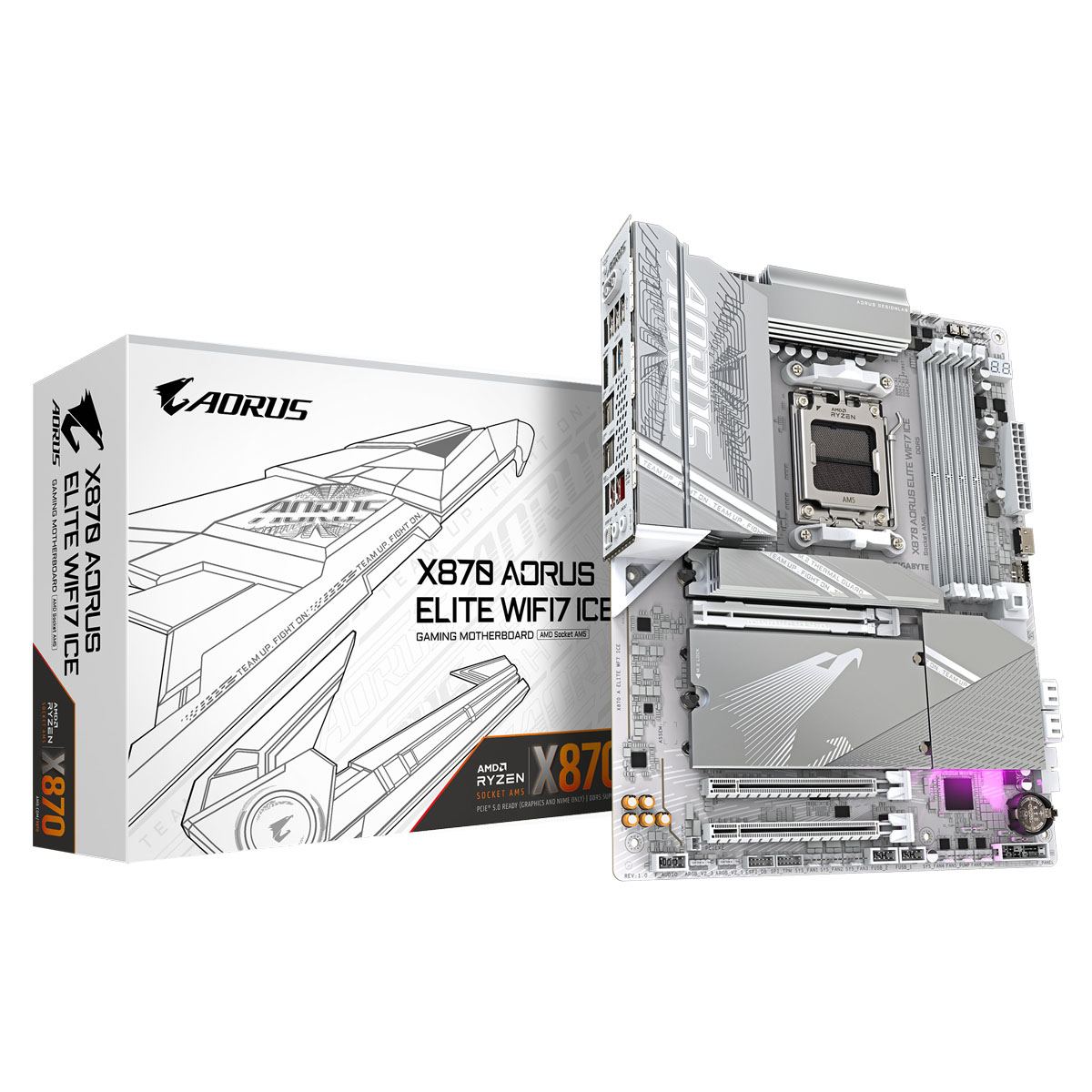 GIGABYTE X870 AORUS Elite WIFI7 ICE Mainboard Sockel AM5 B-Ware