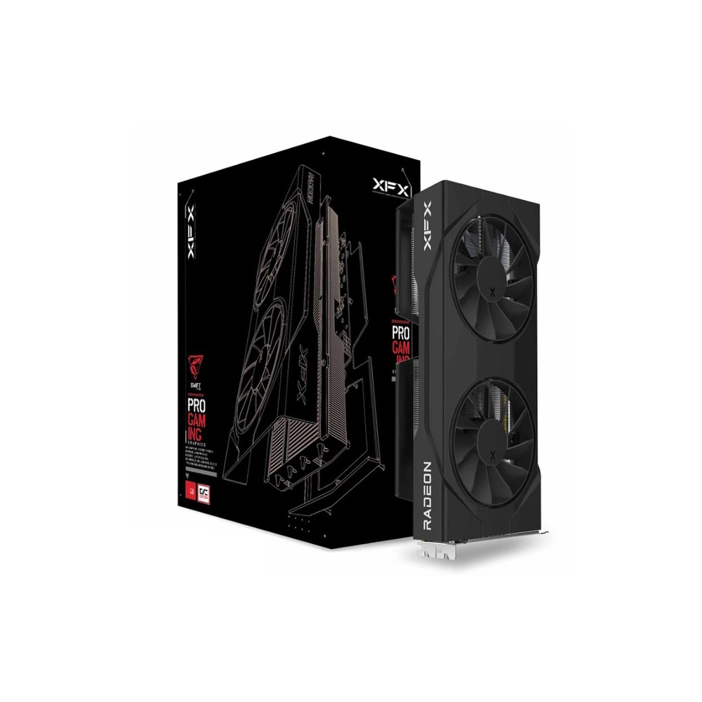 XFX Radeon RX 9060XT Swift Dual Fan OC Black 16GB - 16GB GDDR6, 2x HDMI, 2x DP