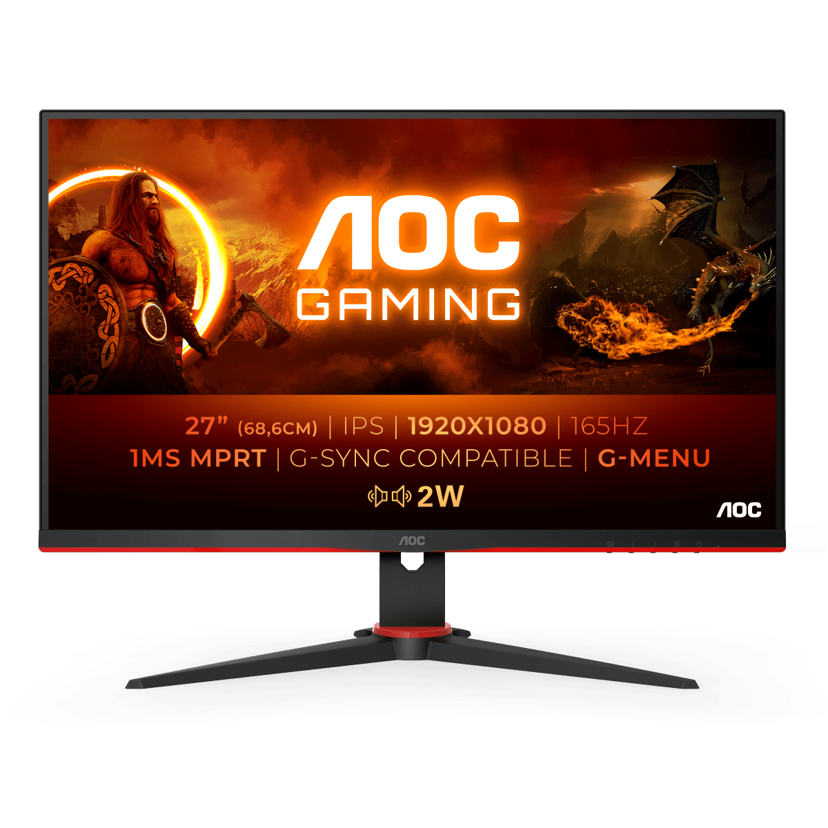 AOC 27G2SPAE/BK Gaming Monitor - 165 Hz, FreeSync Premiu B-Ware