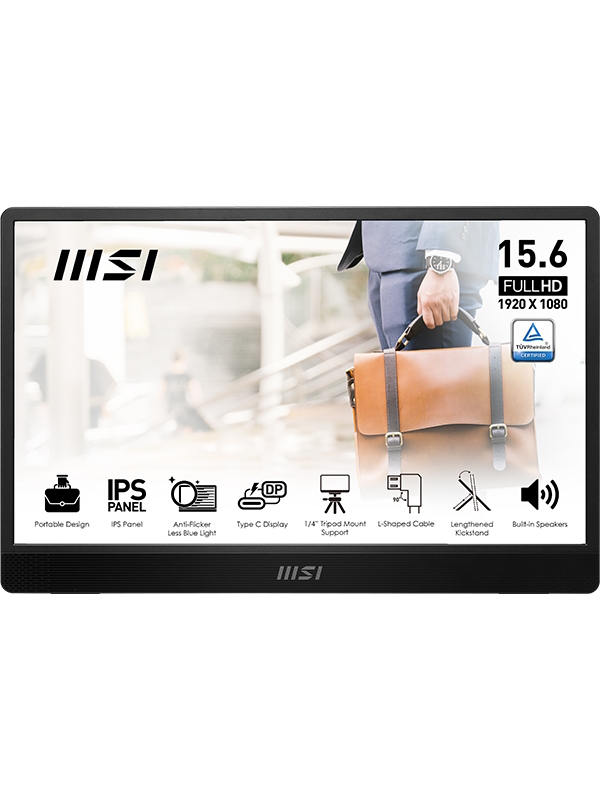 MSI PRO MP161DE E2 Mobiler Monitor - IPS, Lautsprecher, B-Ware