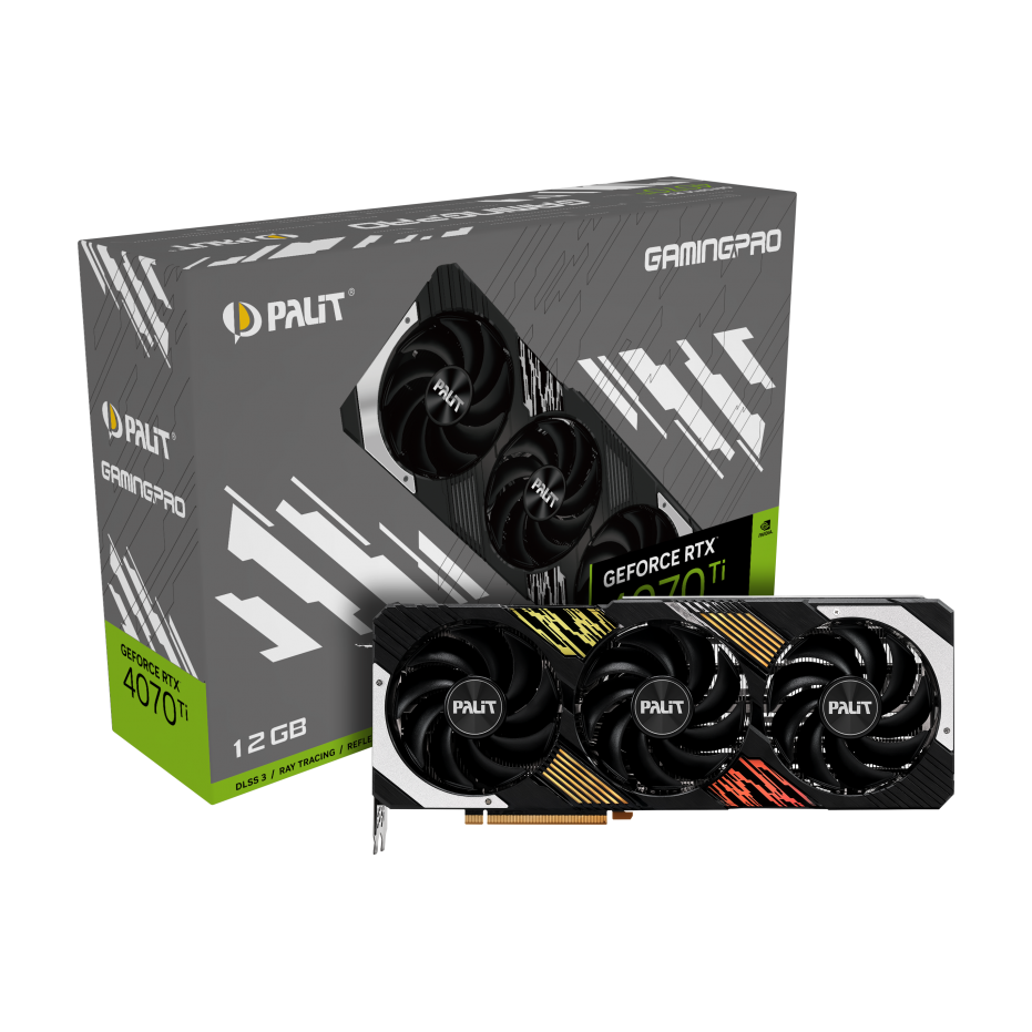 Palit GeForce RTX 4070 Ti GamingPro Grafikkarte B-Ware - 12GB GDDR6X, HDMI, 3x DP