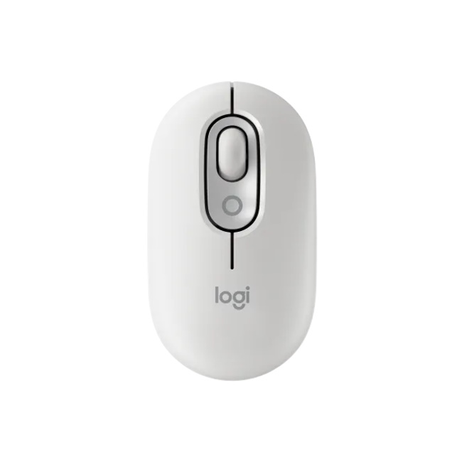 Logitech POP Mouse with emoji - WEIß 3 Easy-Switch-Kanäle, 4 Tasten, Unterstützt Logi Options+