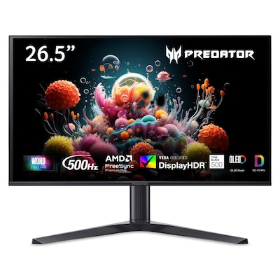 Acer Predator X (X27UW3bmiiprx) 26,5" QHD Gaming Monitor 67,3 cm (26,5"), QD-OLED, 240Hz, HDR400, 99% DCI-P3, 2x HDMI, 2x DP, Audio Out, …