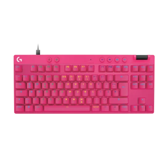 Logitech Gaming PRO X TKL RAPID Gaming Tastatur kabelgebundene Gaming Tastatur mit magnetischen Switches, magenta