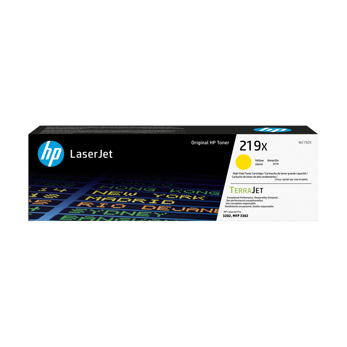 HP 219X W2192X Original LaserJet Tonerkartusche Gelb Kompatibilität: HP Color LaserJet Pro 3202 Modelle // HP Color LaserJet Pro MFP 3302 Modelle
