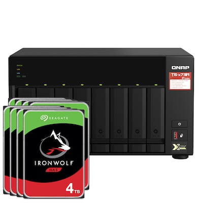 QNAP TS-873A-8G 96TB IronWolf NAS-Bundle NAS inkl. 8x 12TB Seagate IronWolf 3,5 Zoll SATA Festplatte