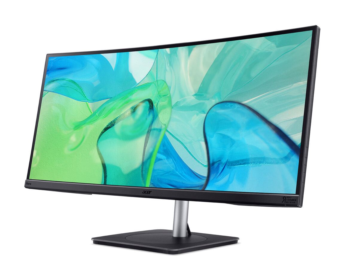 Acer Vero CB3 CB343CURbemiiphuzx 34" QHD Curved-Monitor 86,4 cm 34,0 Zoll, 2x HDMI, 1x DP, 1x Type-C 90W Ladeleistung, Audio Out, 1x RJ45