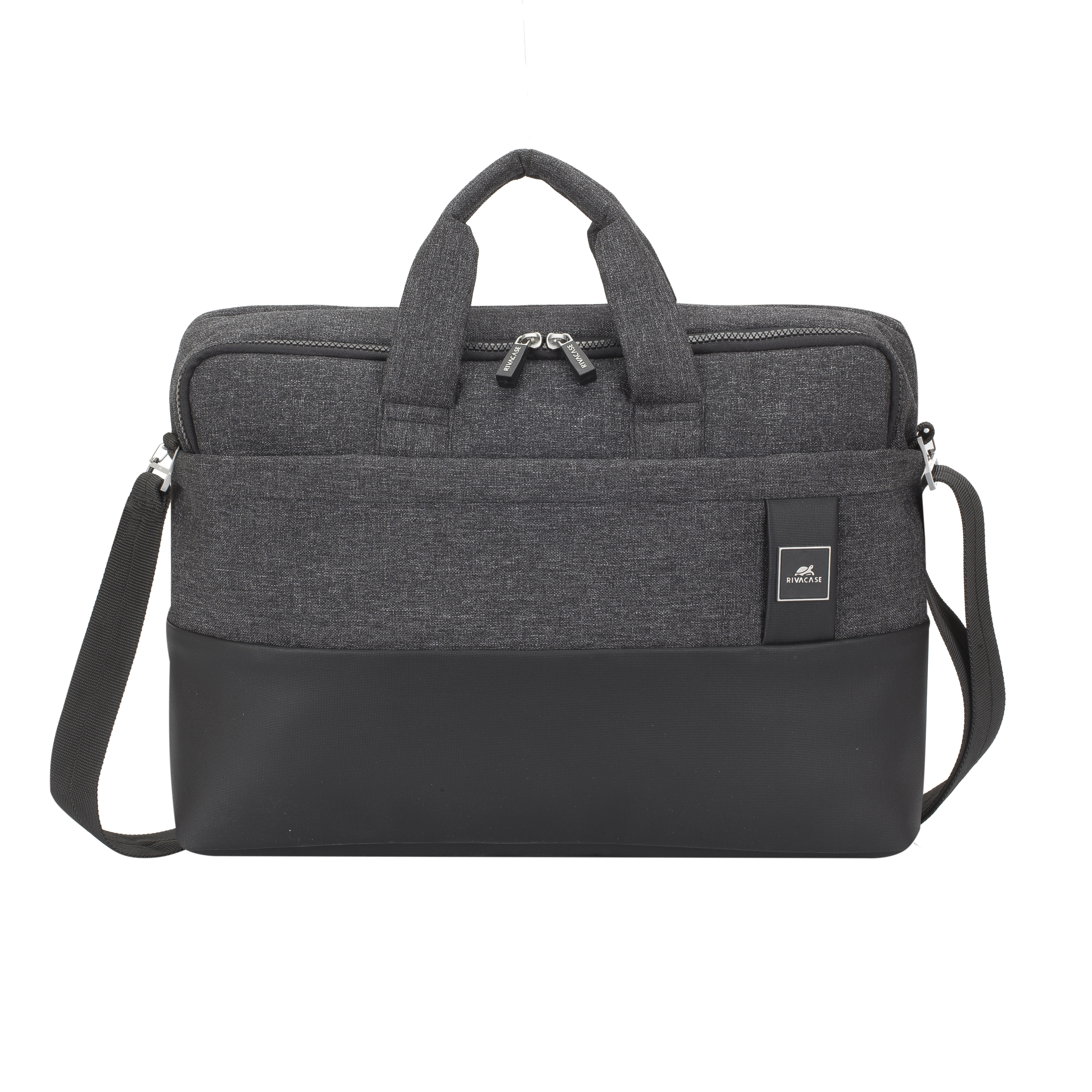 Rivacase Lantau Notebooktasche Toploader 15,6", schwarz meliert für Macbooks und Ultrabooks