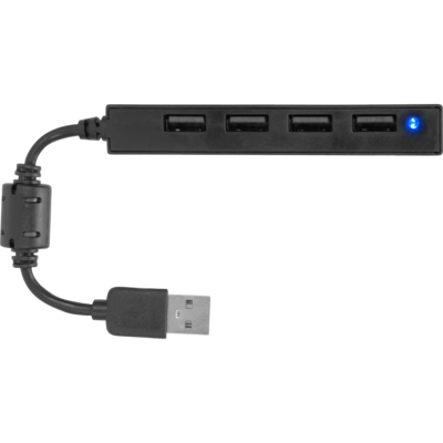 Speedlink SNAPPY SLIM USB Hub, 4-Port, USB 2.0, Passive, Black