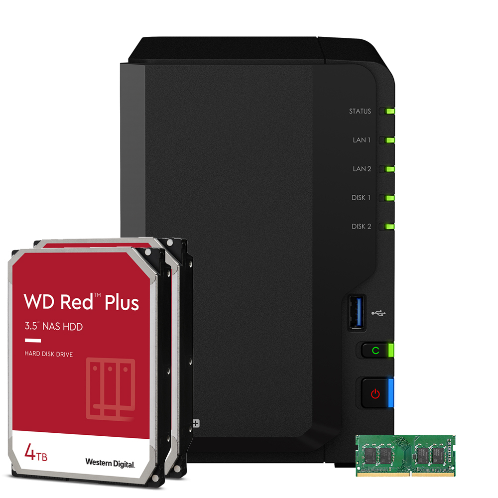 Synology DiskStation DS220+ 6GB RAM 8TB WD Red Plus Bundle - NAS