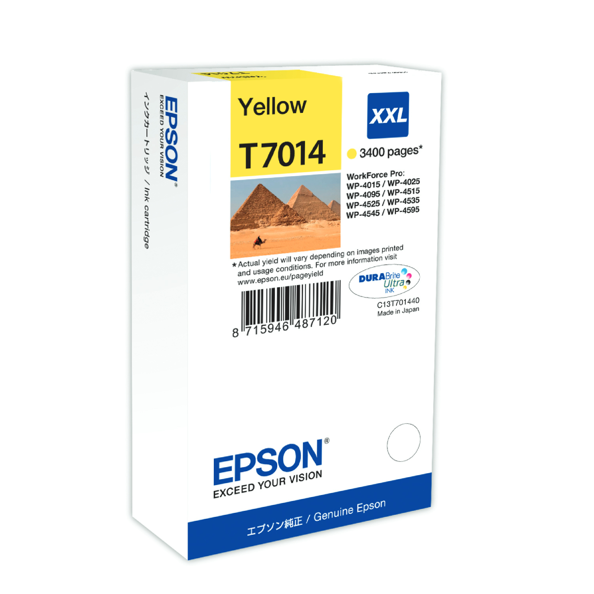Epson T7014 Tintenpatrone Gelb 3.400 Seiten Image