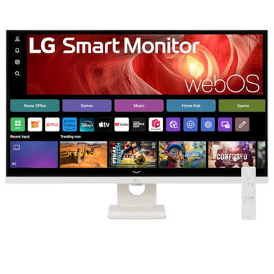 LG 32U721SA-W.AEU Smart Monitor - 4K UHD, webOS, Apple Airplay 2 integrierter Mediaplayer, Screen Share, Bluetooth, PD-O...