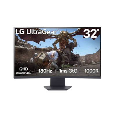 LG UltraGear 32GS60QC-Gaming Monitor - QHD Display, 180Hz, 1ms