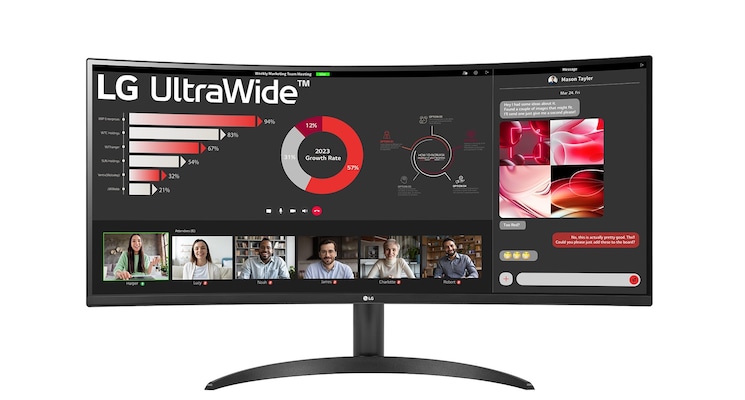 LG 34WR50QK-B Office Monitor - UWQHD 100HZ