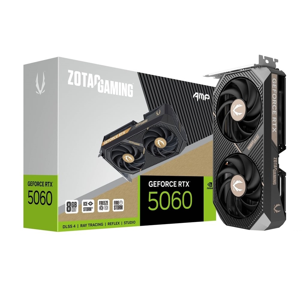 Thumbnail - ZOTAC GeForce RTX 5060 8GB AMP Grafikkarte - 8GB GDDR7, HDMI, 3x DP